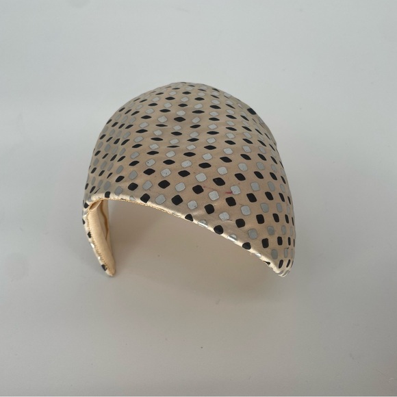 2FOR$30 Vintage Cream Fascinator With Black & Silver Pattern / Headband - Picture 9 of 14